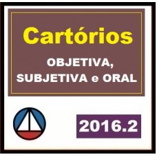 CURSO PARA CONCURSO CARTÓRIO OUTORGA DELEGAÇÃO NOTARIAIS E DE REGISTROS PÚBLICOS CERS 2016.2