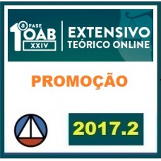 CURSO EXTENSIVO TEÓRICO ONLINE – OAB 1ª FASE – XXIV EXAME DE ORDEM UNIFICADO CERS 2017
